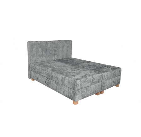 LARGO 160 postel s úložným prostorem na ložní prádlo a vestavěnou matrací, popelavá