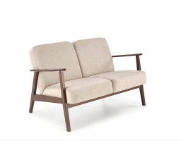 Pohovka MILANO 2S, Béžová 15/Tmavý ořech