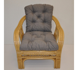 Polstr na křeslo Rio De Janeiro látka šedý melír