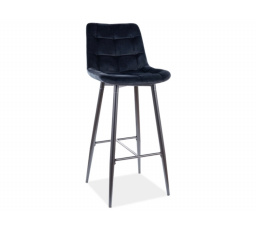 Barová židle CHIC H-1 Velvet, černá/černý Bluvel 19