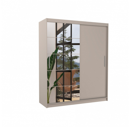 Posuvná skříň se zrcadlem ESTI 180 Kašmír+Kašmír