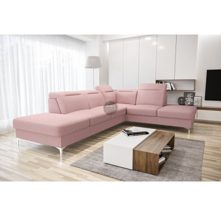 Rohová sedací souprava OSLO 295x220 - pravá, růžová Rohová sedací souprava OSLO 295x220 - pravá, růžová
