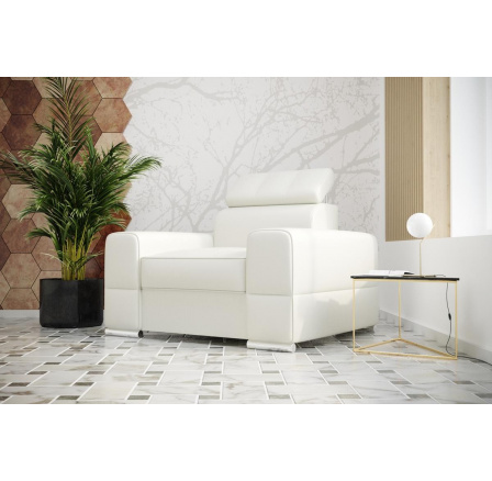 Křeslo ROYAL přírodní kůže - bílá kůže Křeslo ROYAL přírodní kůže - bílá kůže