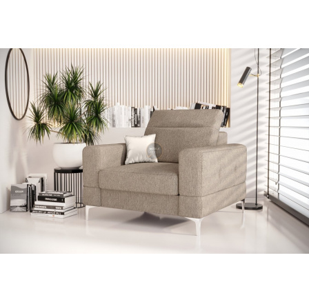 Křeslo čalouněné MALIBU 104 cm - béžová