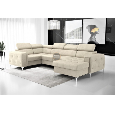 Rohová sedací souprava ORION MAX III s funkcí spaní 165x320x185 cm - béžová, levá Rohová sedací souprava ORION MAX III s funkcí spaní 165x320x185 cm - béžová, levá