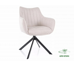 Jídelní židle otočná  AZALIA BREGO, Světle Béžová 22/Černá