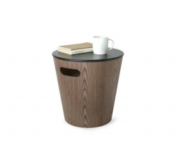 Stolička / koš WOODROW ořech/ černý