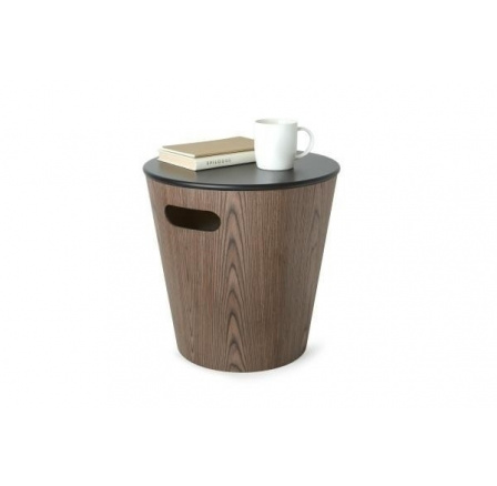 Stolička / koš WOODROW ořech/ černý