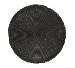 Černá podložka pod talíř 38 cm boho