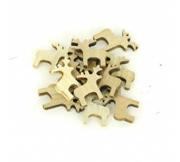 Sob - dřevěná dekorace, barva přírodní, cena za balení (12 ks)