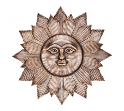 Slunce - kovová nástěnná dekorace, šedá