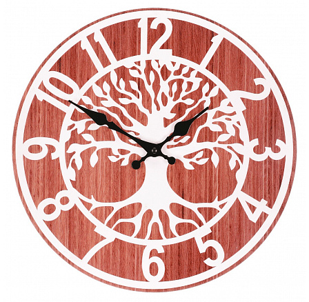 Hodiny nástěnné - pr. 34 cm, MDF, strom života