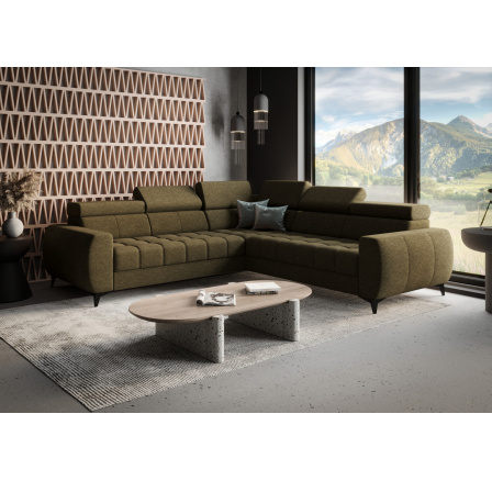 Rohová sedací souprava PORTO MAX 255X255 cm - levá, olivová Rohová sedací souprava PORTO MAX 255X255 cm - levá, olivová