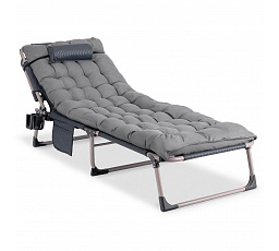 Zahradní Lehátko Polní Postel SATURN Šedé