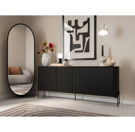 VERA komoda 190 černá (1 ks)=2 str. ) VERA komoda 190 černá (1 ks)=2 str. )