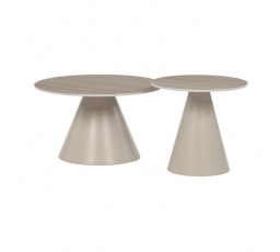 Konferenční stolek 70x70x41cm, keramika, travertin, CT-F4118 TRV