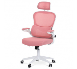 Kancelářská židle, houpací mechanismus, růžová síťovina, KA-Y337 PINK