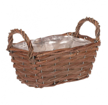 Koš proutěný - hranatý, hnědá barva, vel. S, cena za 1 ks