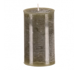 Svíčka sloupcovitá nižší - parafínový vosk, bez vůně, zelená