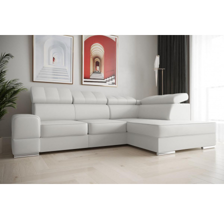 Rohová sedací souprava ROYAL I 260×185 přírodní kůže - bílá kůže , pravá Rohová sedací souprava ROYAL I 260×185 přírodní kůže - bílá kůže , pravá