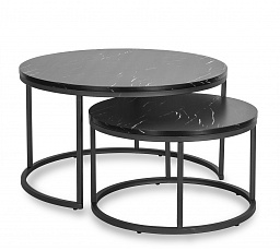 Sada stolků MAURO MAX Černý Mramor