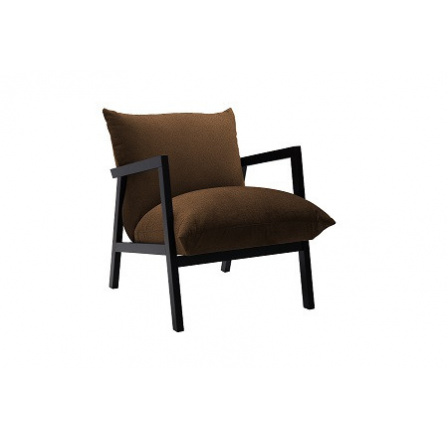 Křeslo Sasanka, látka tmavě hnědá ASTON 4, područky MASIV BUK kolekce "GB" Křeslo Sasanka, látka tmavě hnědá ASTON 4, područky MASIV BUK kolekce "GB"