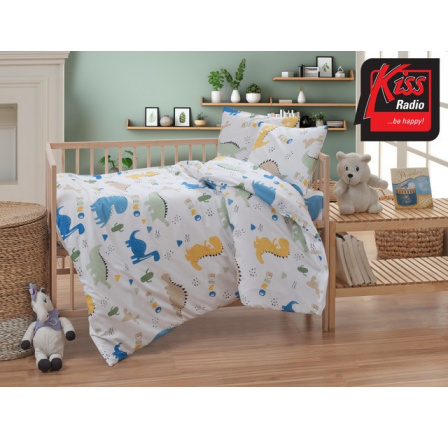 Krepové dětské povlečení 140x200, 70x90cm Dino Krepové dětské povlečení 140x200, 70x90cm Dino