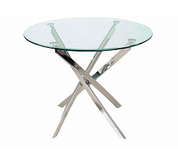 Jídelní stůl AGIS, transparent/chrom