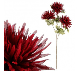 Chryzantéma - umělá řezaná, 3 květy, červená