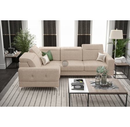 Rohová sedací souprava MALIBU 250X180 cm - levá, béžová Rohová sedací souprava MALIBU 250X180 cm - levá, béžová