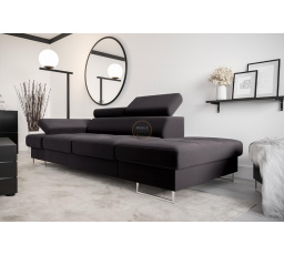 Sofa GALAXY II lenoška 235 cm - grafit, pravá strana