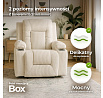 Rozkládací Masážní Křeslo BOX Béžový Manšestr