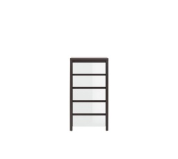 Komoda KASPIAN KOM5S wenge/bílý vysoký lesk