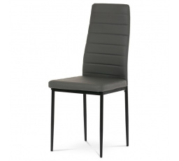 Jídelní židle, šedá, ekokůže, DCL-372 GREY