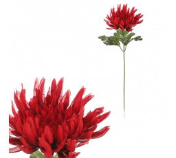 Chryzantéma - umělá řezaná květina, červená