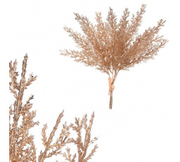 Túje - umělý trs, zlatý se třpytkami, cena za svazek (4 ks)