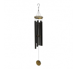 Zvonkohra - kovové trubice, dřevěné doplňky, hnědá