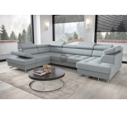 Rohová sedací souprava GALAXY MAX II s funkcí spaní 210x350x165 - mátová, levá