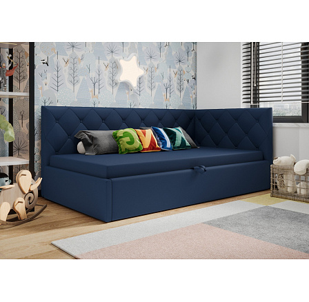 POSTEL ELZA PŘÍRODNÍ KŮŽE - Pravá strana, 90x200 POSTEL ELZA PŘÍRODNÍ KŮŽE - Pravá strana, 90x200