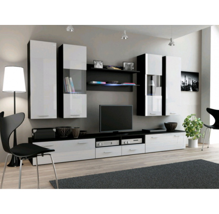 Obývací stěna DREAM II - černá-bílá Obývací stěna DREAM II - černá-bílá