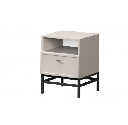 LORINI NOČNÍ STOLEK 45 1SZ - kašmír / černá T-bar / černý rám