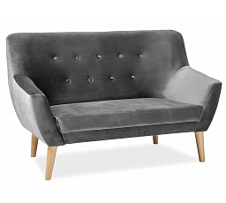 Pohovka NORDIC 2 Velvet, šedý Bluvel 14/buk