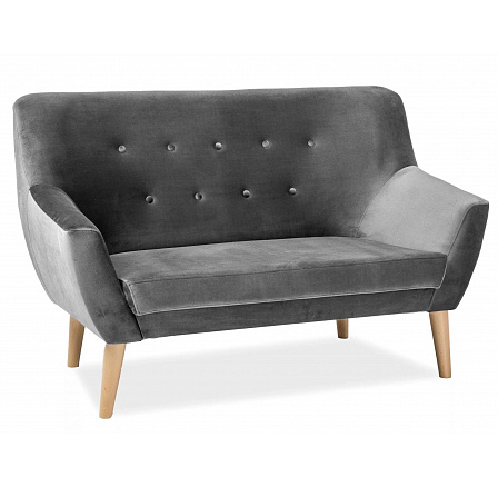 Pohovka NORDIC 2 Velvet, šedý Bluvel 14/buk