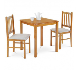 Jídelní set s 2 židlemi, 69x69x75cm, masiv, dub landhaus, JAGUAR OAK