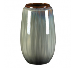 Váza keramická - mírně zaoblená, 31 cm, šedá