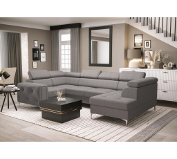 Rohová sedací souprava ORION MAX II s funkcí spaní 165x350x185 cm - šedá , levá