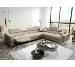 Rohová sedací souprava TOSCANIA MAX , relax 320×250 - pravá, béžová