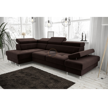 Rohová sedací souprava GALAXY MINI 170x280 - hnědá , levá Rohová sedací souprava GALAXY MINI 170x280 - hnědá , levá
