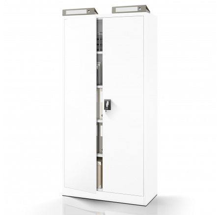 Kancelářská kovová skříň na dokumenty JAN, 900 x 1850 x 400 mm, bílá Kancelářská kovová skříň na dokumenty JAN, 900 x 1850 x 400 mm, bílá