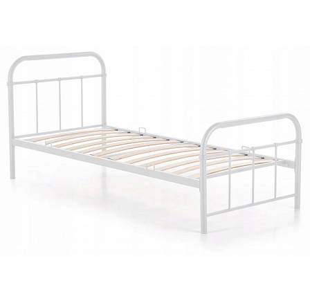 Kovová postel PABLO 90x200 Bílá